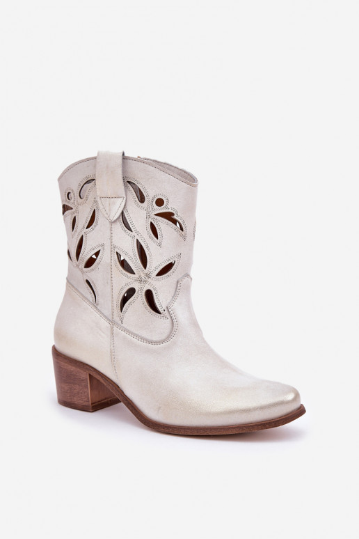 Āda Zābaki ar papēdi Zazoo 3621 Zelta krāsas Przecierany