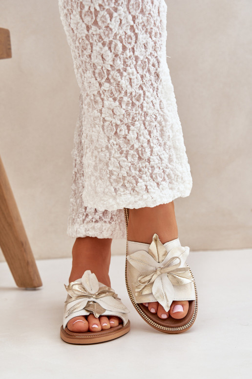 Čības ar ornamentiem Dabīgas ādas Zazoo 3667 Zelta krāsas Przecierany Čības ar ornamentiem Dabīgas ādas Zazoo 3667 Zelta krāsas Przecierany