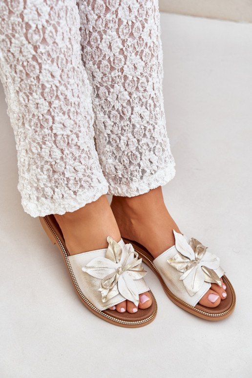 Čības ar ornamentiem Dabīgas ādas Zazoo 3667 Zelta krāsas Przecierany Čības ar ornamentiem Dabīgas ādas Zazoo 3667 Zelta krāsas Przecierany