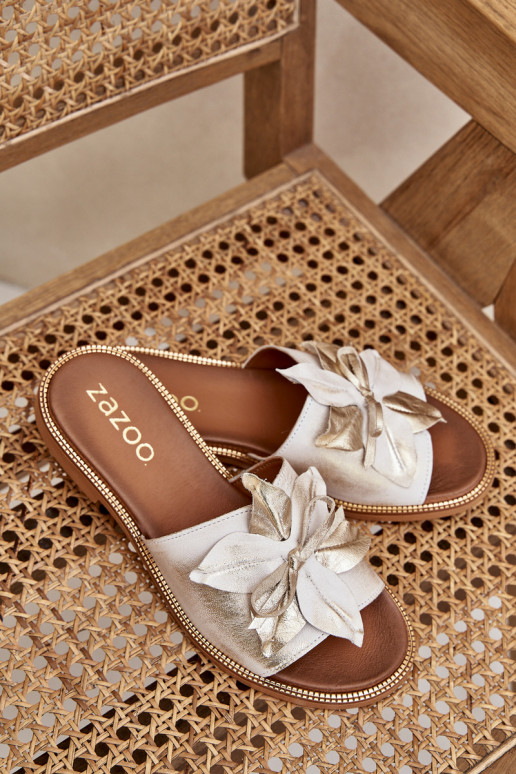 Čības ar ornamentiem Dabīgas ādas Zazoo 3667 Zelta krāsas Przecierany Čības ar ornamentiem Dabīgas ādas Zazoo 3667 Zelta krāsas Przecierany