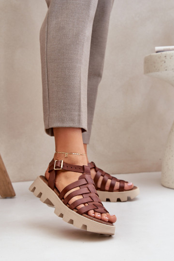 Sieviešu basenes Sieviešu Zazoo 3695 brūnas krāsas 2