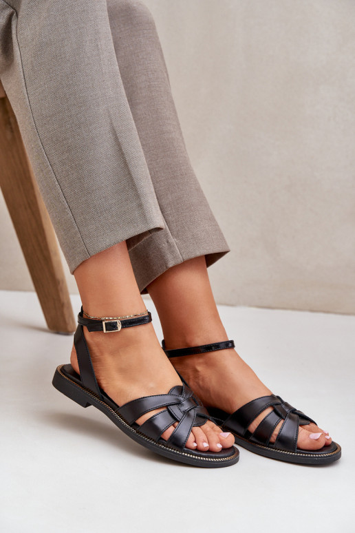 Sieviešu basenes Sieviešu ar platiem papēžiem Zazoo 3688 melnas krāsas Sieviešu basenes Sieviešu ar platiem papēžiem Zazoo 3688 melnas krāsas