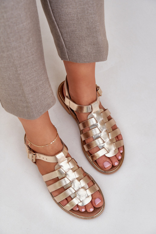 Sieviešu basenes ar platiem papēžiem Zazoo 3686 Zelta krāsas Sieviešu basenes ar platiem papēžiem Zazoo 3686 Zelta krāsas