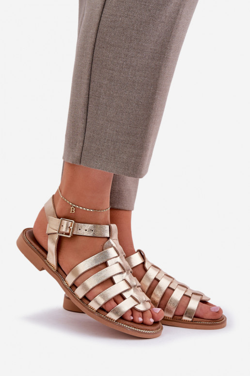 Sieviešu basenes ar platiem papēžiem Zazoo 3686 Zelta krāsas Sieviešu basenes ar platiem papēžiem Zazoo 3686 Zelta krāsas