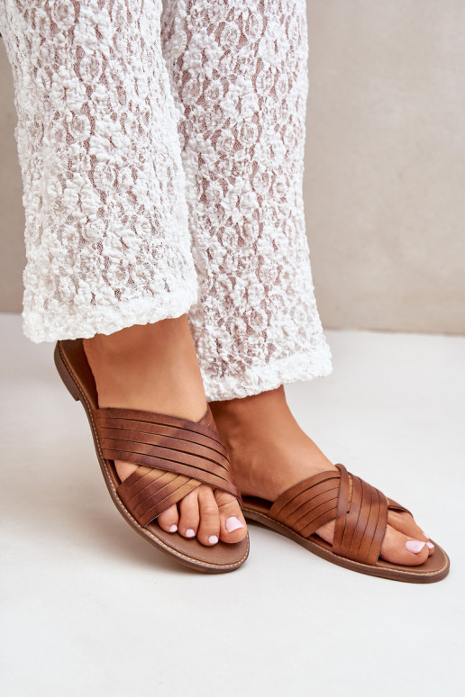 Āda Sieviešu Čības Ļevskis Shoes 3682 brūnas krāsas Āda Sieviešu Čības Ļevskis Shoes 3682 brūnas krāsas