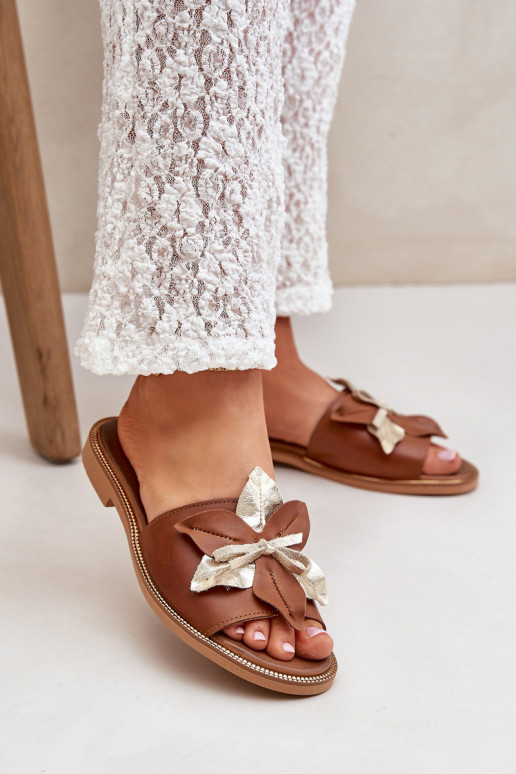 Čības ar ornamentiem Dabīgas ādas Zazoo 3574/Z brūnas krāsas Čības ar ornamentiem Dabīgas ādas Zazoo 3574/Z brūnas krāsas