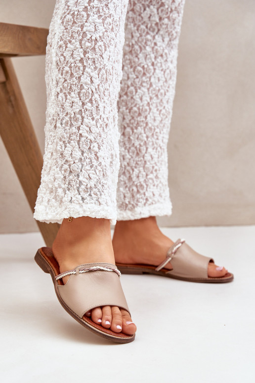 Čibas no dabīgas ādas Ļevskis Shoes 3047 smilšu krāsas