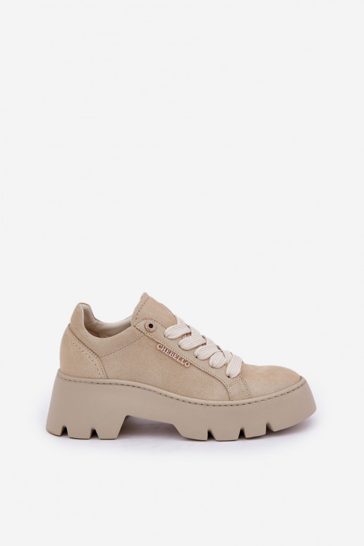 Sneakers modeļa apavi sporta apavi ar platformu CheBello 4632 Zelta krāsas Sneakers modeļa apavi sporta apavi ar platformu CheBello 4632 Zelta krāsas