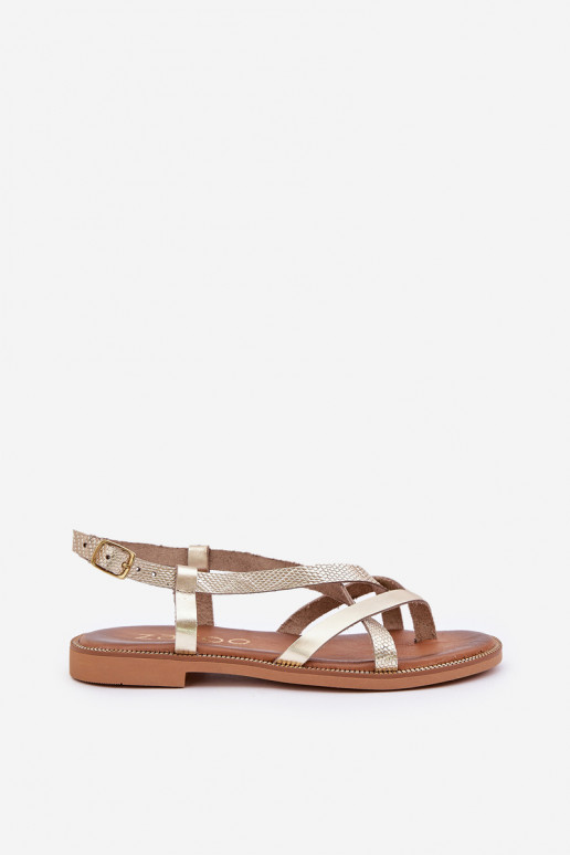 Āda līdzenas zoles basenesPrzeplatającymi Się Paseczkami Zazoo 40429 Zelta krāsas