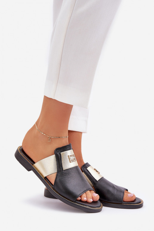 Eleganta stila Čības Izgatavota no dabīgas ādas ar platiem papēžiem Zazoo 40423 melnas krāsas Eleganta stila Čības Izgatavota no dabīgas ādas ar platiem papēžiem Zazoo 40423 melnas krāsas