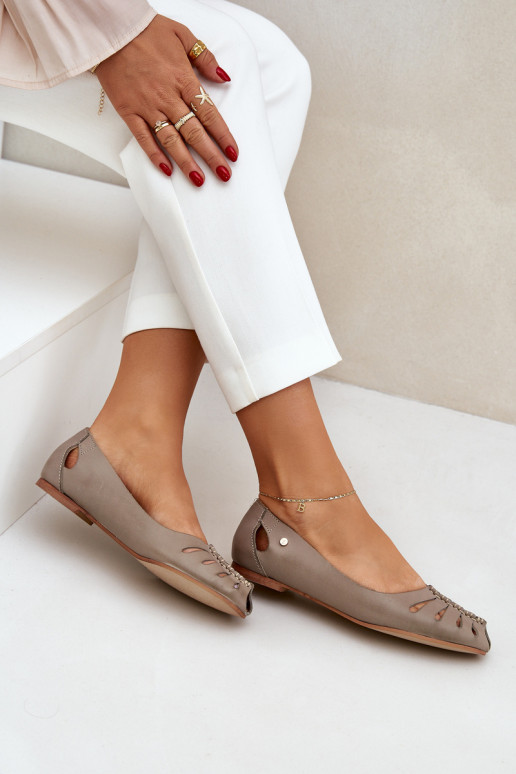 Zazoo 10009 Ērtas dabīgās ādas balerīnas Sieviešu smilšu krāsas Zazoo 10009 Ērtas dabīgās ādas balerīnas Sieviešu smilšu krāsas