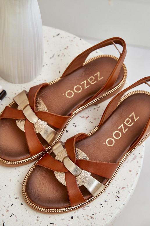 Zazoo 40382 Sieviešu basenes Āda brūnas krāsas Zazoo 40382 Sieviešu basenes Āda brūnas krāsas