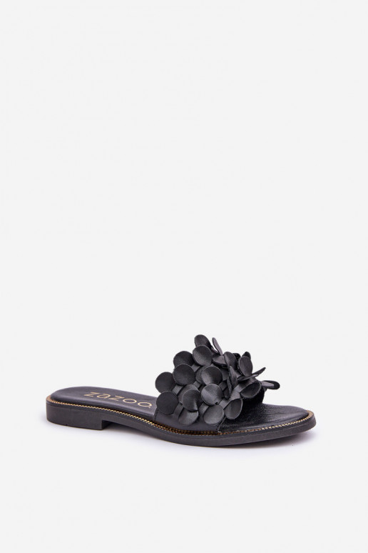 Zazoo 40381 Sieviešu Čibas no dabīgas ādas ar platiem papēžiem melnas krāsas Zazoo 40381 Sieviešu Čibas no dabīgas ādas ar platiem papēžiem melnas krāsas