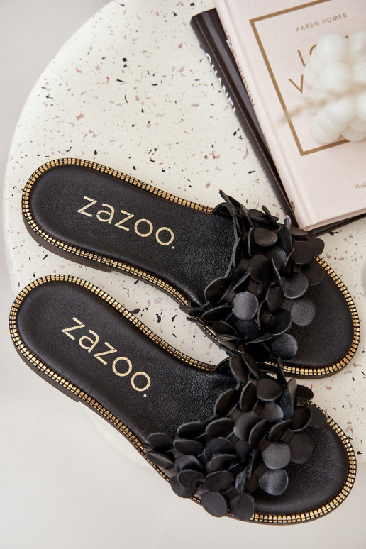 Zazoo 40381 Sieviešu Čibas no dabīgas ādas ar platiem papēžiem melnas krāsas Zazoo 40381 Sieviešu Čibas no dabīgas ādas ar platiem papēžiem melnas krāsas