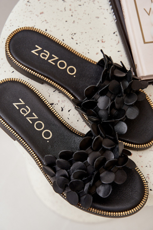 Zazoo 40381 Sieviešu Čibas no dabīgas ādas ar platiem papēžiem melnas krāsas Zazoo 40381 Sieviešu Čibas no dabīgas ādas ar platiem papēžiem melnas krāsas