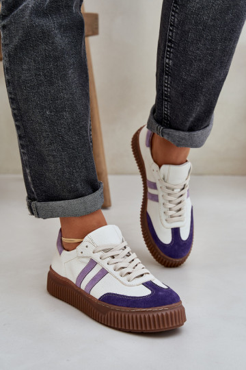 Zazoo N1068S6 Āda Zems Sneakers modeļa apavi Sieviešu ar platformu baltas krāsas