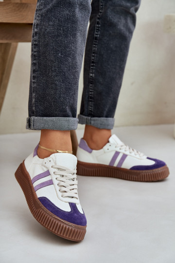 Zazoo N1068S6 Āda Zems Sneakers modeļa apavi Sieviešu ar platformu baltas krāsas 2