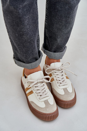 Zazoo N1068S6 Āda Zems Sneakers modeļa apavi Sieviešu ar platformu smilšu krāsas