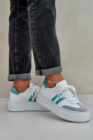 Zazoo N1068S8 Āda Zems Sneakers modeļa apavi Sieviešu ar platformu baltas krāsas 2