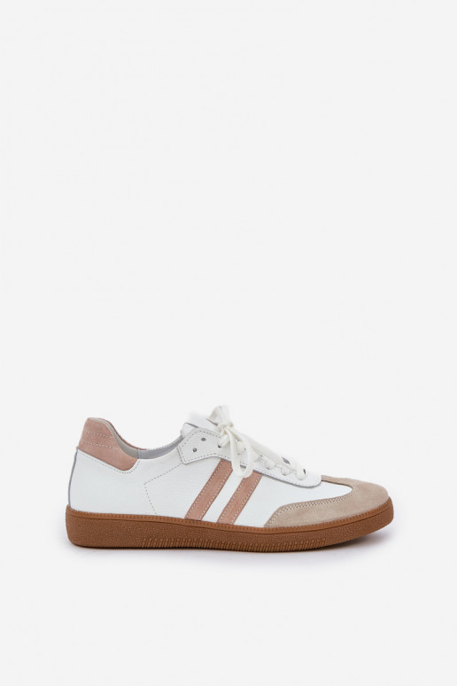 Zazoo N1068 Āda Zems Sneakers modeļa apavi Sieviešu smilšu krāsas Zazoo N1068 Āda Zems Sneakers modeļa apavi Sieviešu smilšu krāsas