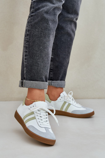 Zazoo N1068 Āda Zems Sneakers modeļa apavi Sieviešu baltas krāsas 2