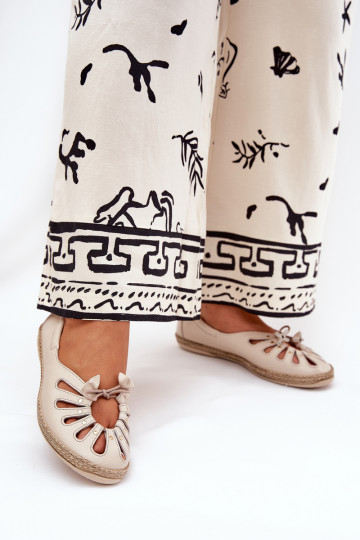 zempapēžu BalerīnasIeslēgtsturalnej Skóry Zazoo 10179 smilšu krāsas