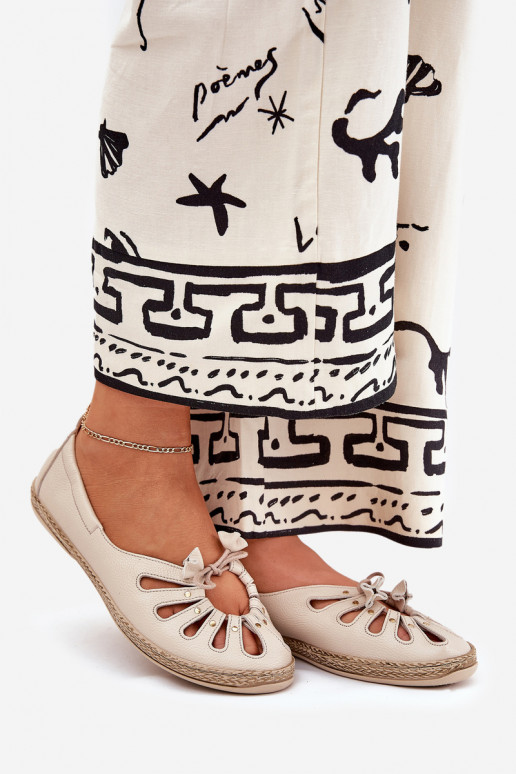 zempapēžu BalerīnasIeslēgtsturalnej Skóry Zazoo 10179 smilšu krāsas zempapēžu BalerīnasIeslēgtsturalnej Skóry Zazoo 10179 smilšu krāsas