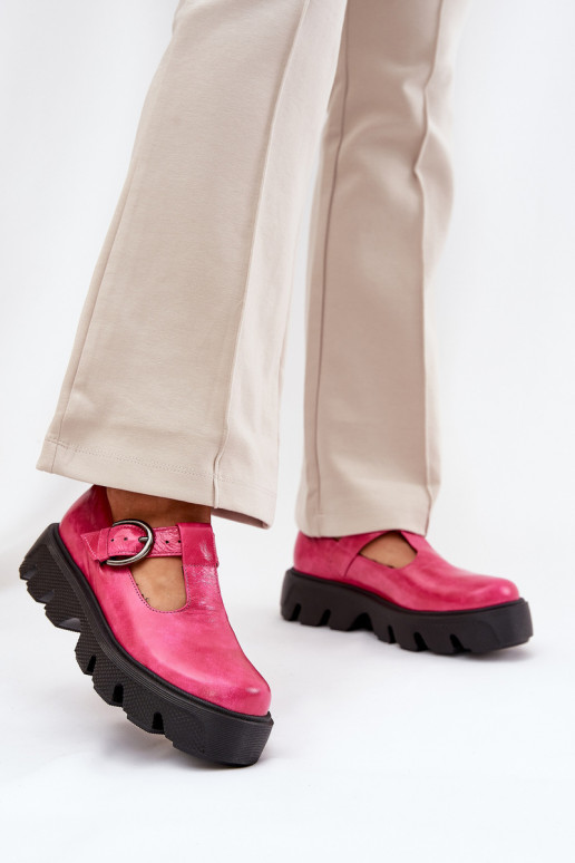 Laque Āda apavi ar sprādzēm Zazoo 20183 rozā krāsas Laque Āda apavi ar sprādzēm Zazoo 20183 rozā krāsas