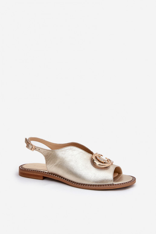 Sieviešu basenes ar platiem papēžiem ar ornamentiem Laura Messi 2865 Zelta krāsas Sieviešu basenes ar platiem papēžiem ar ornamentiem Laura Messi 2865 Zelta krāsas