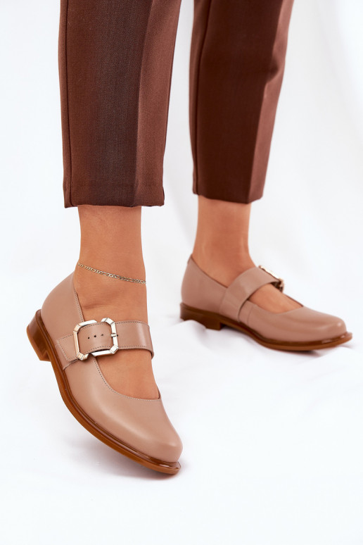 Āda apavi Sieviešu ar sprādzēm Laura Messi 2980 smilšu krāsas