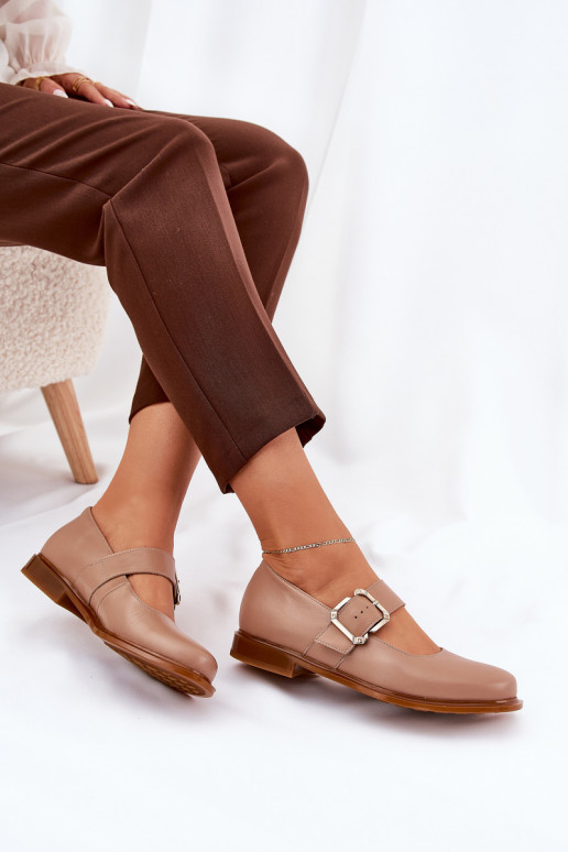 Āda apavi Sieviešu ar sprādzēm Laura Messi 2980 smilšu krāsas