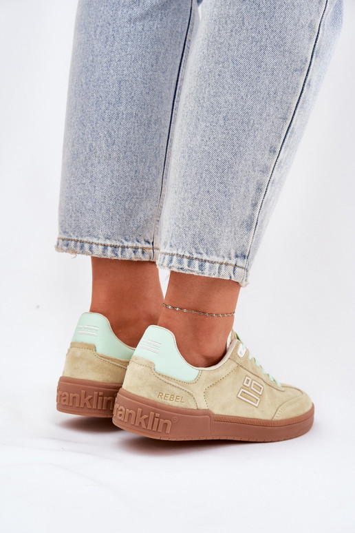 zamšādas sporta apavi Sneakers modeļa apavi Sieviešu D.Franklin DFSH387005 Laims zamšādas sporta apavi Sneakers modeļa apavi Sieviešu D.Franklin DFSH387005 Laims
