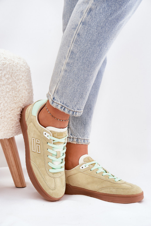 zamšādas sporta apavi Sneakers modeļa apavi Sieviešu D.Franklin DFSH387005 Laims zamšādas sporta apavi Sneakers modeļa apavi Sieviešu D.Franklin DFSH387005 Laims