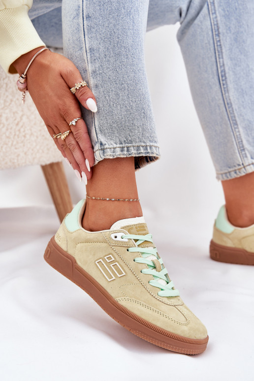zamšādas sporta apavi Sneakers modeļa apavi Sieviešu D.Franklin DFSH387005 Laims zamšādas sporta apavi Sneakers modeļa apavi Sieviešu D.Franklin DFSH387005 Laims