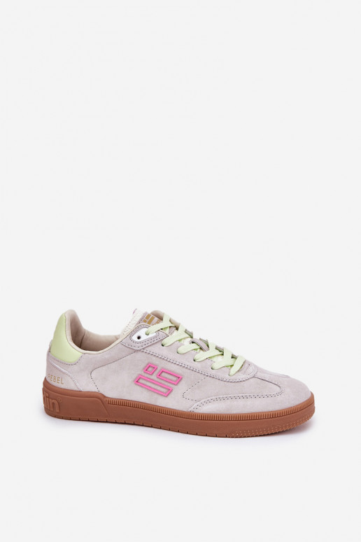 zamšādas sporta apavi Sneakers modeļa apavi Sieviešu D.Franklin DFSH387005 Zgaszona Biel zamšādas sporta apavi Sneakers modeļa apavi Sieviešu D.Franklin DFSH387005 Zgaszona Biel