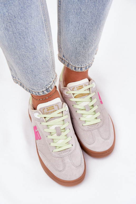 zamšādas sporta apavi Sneakers modeļa apavi Sieviešu D.Franklin DFSH387005 Zgaszona Biel zamšādas sporta apavi Sneakers modeļa apavi Sieviešu D.Franklin DFSH387005 Zgaszona Biel