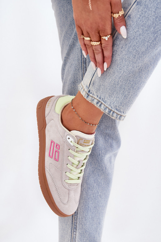 zamšādas sporta apavi Sneakers modeļa apavi Sieviešu D.Franklin DFSH387005 Zgaszona Biel zamšādas sporta apavi Sneakers modeļa apavi Sieviešu D.Franklin DFSH387005 Zgaszona Biel