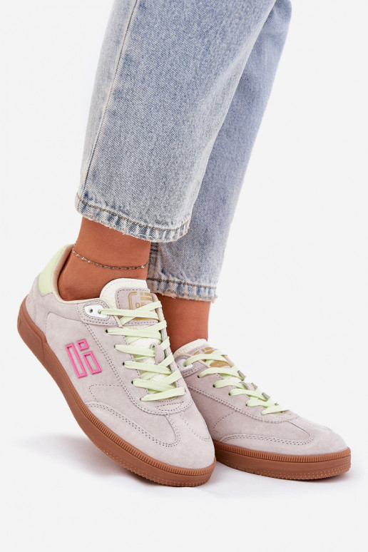 zamšādas sporta apavi Sneakers modeļa apavi Sieviešu D.Franklin DFSH387005 Zgaszona Biel zamšādas sporta apavi Sneakers modeļa apavi Sieviešu D.Franklin DFSH387005 Zgaszona Biel