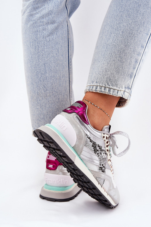 Sneakers modeļa apavi sporta apavi Sieviešu D.Franklin DFSH378006 Sudraba krāsas Sneakers modeļa apavi sporta apavi Sieviešu D.Franklin DFSH378006 Sudraba krāsas