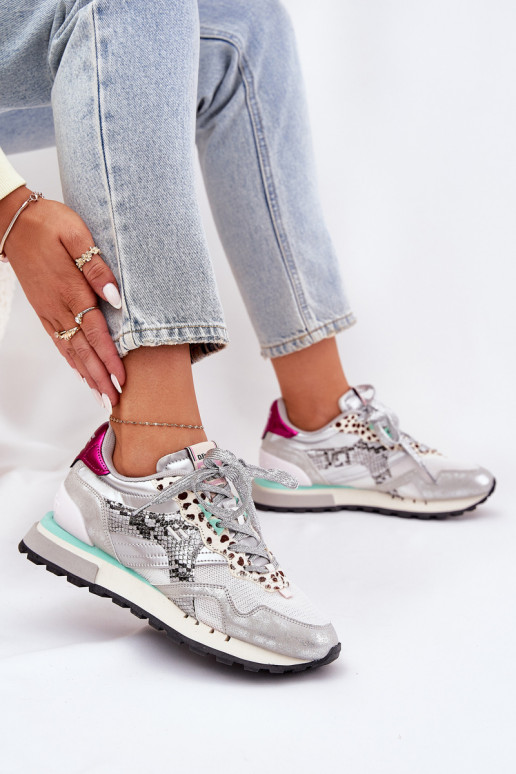 Sneakers modeļa apavi sporta apavi Sieviešu D.Franklin DFSH378006 Sudraba krāsas Sneakers modeļa apavi sporta apavi Sieviešu D.Franklin DFSH378006 Sudraba krāsas
