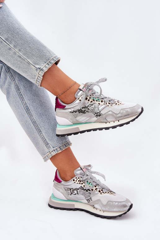 Sneakers modeļa apavi sporta apavi Sieviešu D.Franklin DFSH378006 Sudraba krāsas Sneakers modeļa apavi sporta apavi Sieviešu D.Franklin DFSH378006 Sudraba krāsas