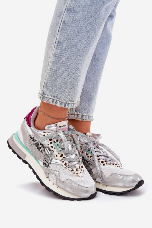 Sneakers modeļa apavi sporta apavi Sieviešu D.Franklin DFSH378006 Sudraba krāsas Sneakers modeļa apavi sporta apavi Sieviešu D.Franklin DFSH378006 Sudraba krāsas