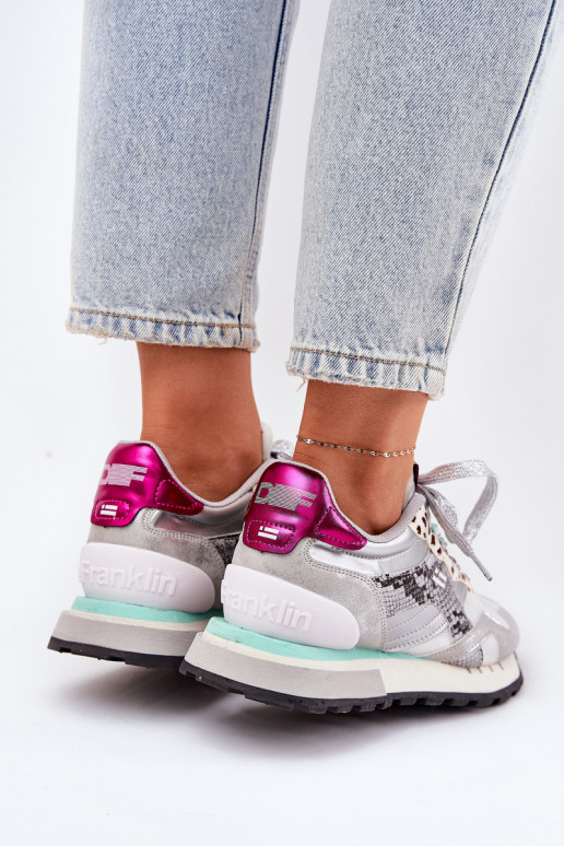 Sneakers modeļa apavi sporta apavi Sieviešu D.Franklin DFSH378006 Sudraba krāsas Sneakers modeļa apavi sporta apavi Sieviešu D.Franklin DFSH378006 Sudraba krāsas