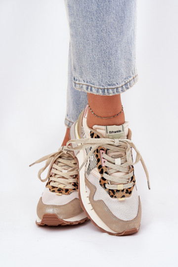 Sneakers modeļa apavi sporta apavi Sieviešu D.Franklin DFSH378006 Zelta krāsas 2