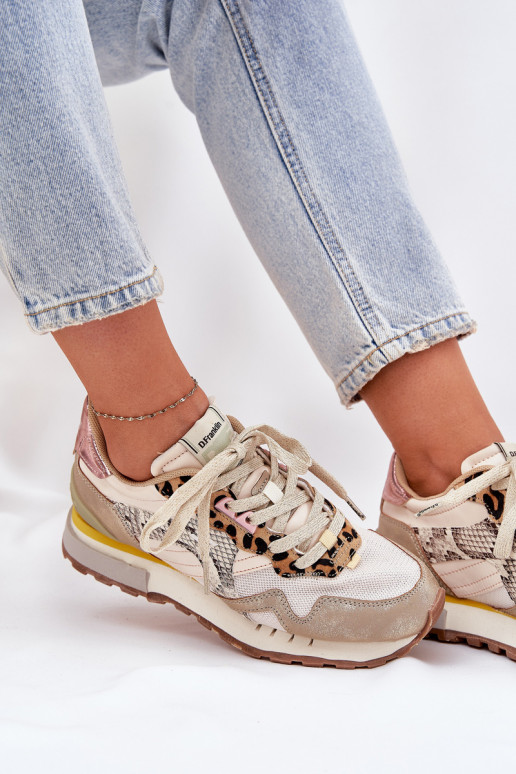 Sneakers modeļa apavi sporta apavi Sieviešu D.Franklin DFSH378006 Zelta krāsas Sneakers modeļa apavi sporta apavi Sieviešu D.Franklin DFSH378006 Zelta krāsas