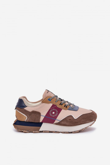 zamšādas Sneakers modeļa apavi Vīriešiem ar platformu Big Star RR174475 Hi-Poly System smilšu krāsas 2