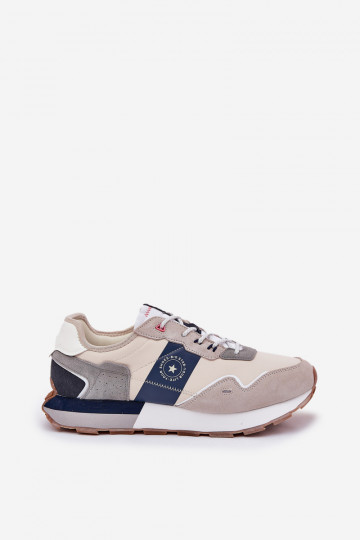 zamšādas Sneakers modeļa apavi Vīriešiem ar platformu Big Star RR174471 Hi-Poly System Pelēkas krāsas 2