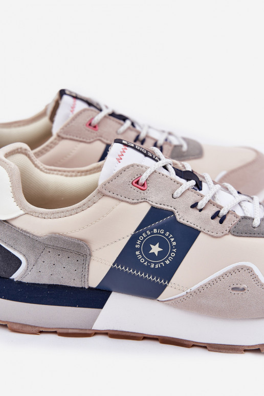 zamšādas Sneakers modeļa apavi Vīriešiem ar platformu Big Star RR174471 Hi-Poly System Pelēkas krāsas zamšādas Sneakers modeļa apavi Vīriešiem ar platformu Big Star RR174471 Hi-Poly System Pelēkas krāsas