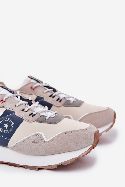 zamšādas Sneakers modeļa apavi Vīriešiem ar platformu Big Star RR174471 Hi-Poly System Pelēkas krāsas zamšādas Sneakers modeļa apavi Vīriešiem ar platformu Big Star RR174471 Hi-Poly System Pelēkas krāsas