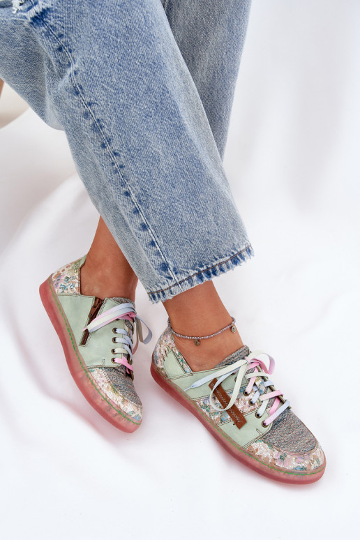 Āda apavi Sieviešu Tā irciejka 06791-09 zaļas krāsas Āda apavi Sieviešu Tā irciejka 06791-09 zaļas krāsas